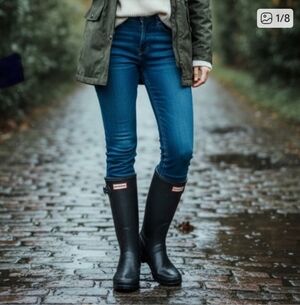 Hunter Shiny Black Original Boots